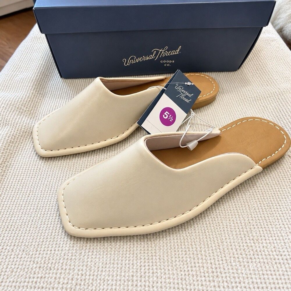 Women's Flats Bone Size 5.5 Universal Thread Greta Brandy Comfortable Coquette